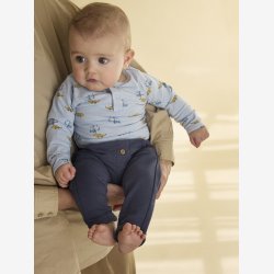 Minymo - M�rkebl� Joggingbukser i bomuldsblanding