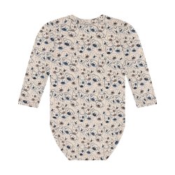 Minymo - Body m. Hundeprint -  Beige