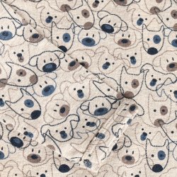 Minymo - Body m. Hundeprint -  Beige