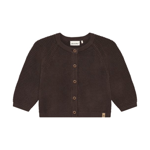 Minymo - Cardigan Strik - M�rk Brun