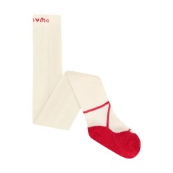 Minymo - Str�mper m. Hjerter - Creme Hvid