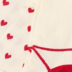 Minymo - Str�mper m. Hjerter - Creme Hvid