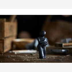 Mors - Skulptur/figur "Mrk efter! Fles det rigtigt, s er det vejen"