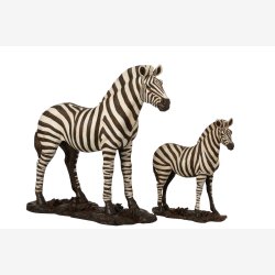 J-Line - Zebra Poly Hvid/Sort H: 48 cm L: 53 cm B: 18 cm.