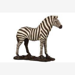 J-Line - Zebra Poly Hvid/Sort H: 48 cm L: 53 cm B: 18 cm.