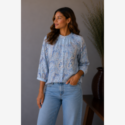 Marta Du Chateau - MdcJayla Bluse Bl�/m�nster.