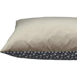 Svanefors - Pudebetrk 45x45cm. Linned/blomstret Velour/bomuld