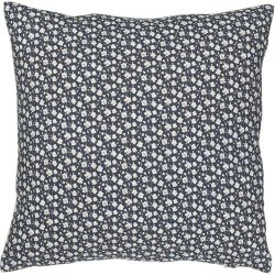 Svanefors - Pudebetrk 45x45cm. Linned/blomstret Velour/bomuld