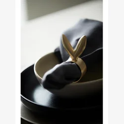 Svanefors - Servietring m/kanin�re "Messing" 2 pak. 5 cm. 