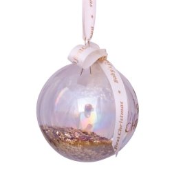 Vondels - Glaskugle "Babys First Christmas" 9 cm