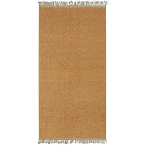 Svanefors - Gulvtppe i uld & jute gul 70x140cm.