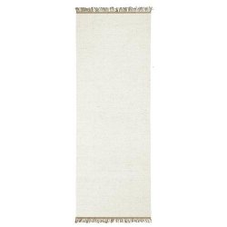Svanefors - Gulvtppe i uld &amp; jute rhvid 70x240cm.