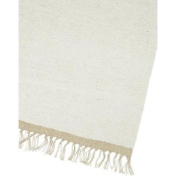 Svanefors - Gulvtppe i uld &amp; jute rhvid 70x240cm.