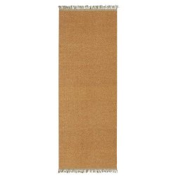 Svanefors - Gulvtppe i uld &amp; jute gul 70x240cm.
