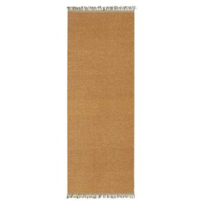 Svanefors - Gulvtppe i uld & jute gul 70x240cm.