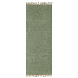 Svanefors - Gulvtppe i uld &amp; jute grn 70x240cm.