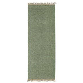 Svanefors - Gulvtppe i uld & jute grn 70x240cm.