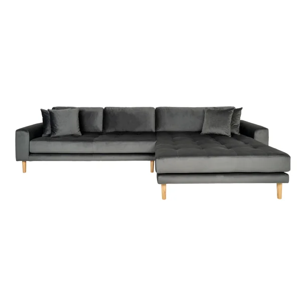 House Nordic - Lido Lounge Sofa, Mrkegr