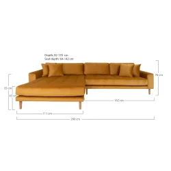 House Nordic - Lido Lounge Sofa, Sennepsgul