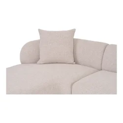 House Nordic - Kingston Lounge Sofa Lounge Sofa med 2 puder, venstrevendt, natur