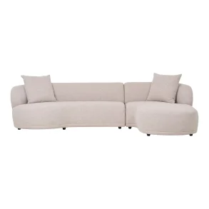 House Nordic - Kingston Lounge Sofa Lounge Sofa med 2 puder, hjrevendt, natur