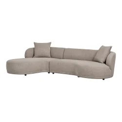 House Nordic - Kingston Lounge Sofa Lounge med 2 puder, venstrevendt, brun