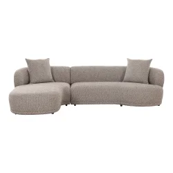 House Nordic - Kingston Lounge Sofa Lounge med 2 puder, venstrevendt, brun