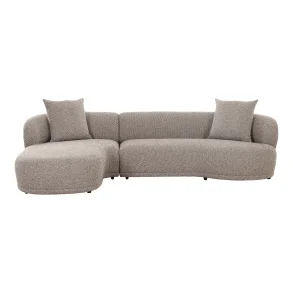 House Nordic - Kingston Lounge Sofa Lounge med 2 puder, venstrevendt, brun