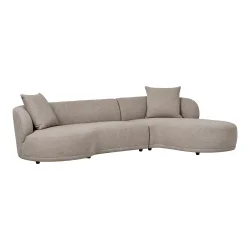 House Nordic - Kingston Lounge Sofa med 2 puder, hjrevendt, brun