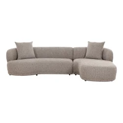 House Nordic - Kingston Lounge Sofa med 2 puder, hjrevendt, brun