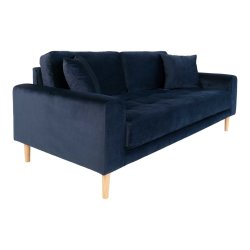 Lido 2,5 Pers velour sofa mrkebl