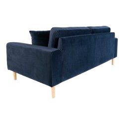 Lido 2,5 Pers velour sofa mrkebl