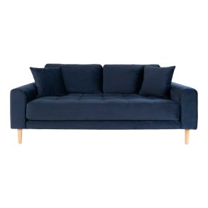 Lido 2,5 Pers velour sofa mrkebl