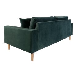Lido 2,5 Pers velour sofa mrkegrn