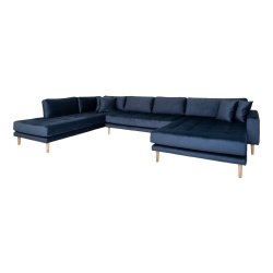 House Nordic - Lido U-Sofa ben Ende, hjrevendt mrkebl 