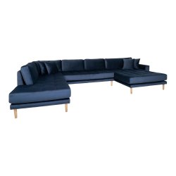 House Nordic - Lido U-Sofa ben Ende, hjrevendt mrkebl 