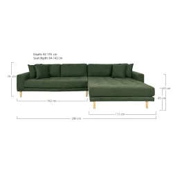 House Nordic - Lido Lounge Sofa, Olivengrn