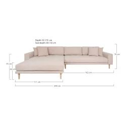 House Nordic - Lido Lounge Sofa, sand
