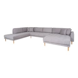 House Nordic - Lido U-Sofa ben Ende, hjrevendt lysegr
