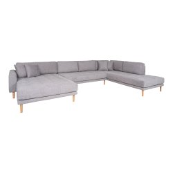 House Nordic - Lido U-Sofa ben Ende, venstrevendt lysegr