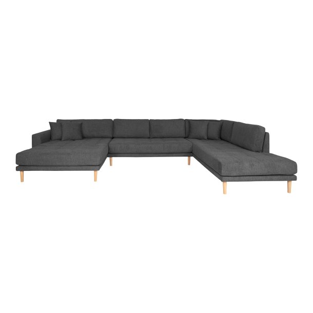 House Nordic - Lido U-Sofa, venstrevendt mrkegr 