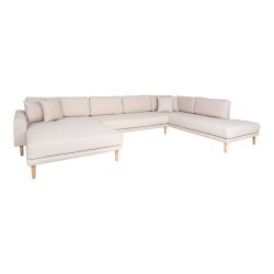 House Nordic - Lido U-Sofa Open End, venstrevendt sandfarvet