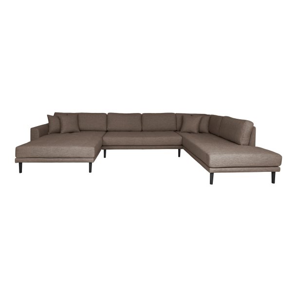 House Nordic - Lido U-Sofa ben Ende, venstrevendt brun