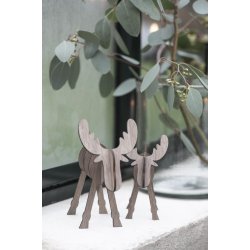 Stillenat - DIY Elg stende brun B 7 H 13,5 L 14 cm. 