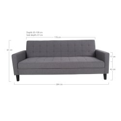 House Nordic - Milton Sovesofa, mrkegr