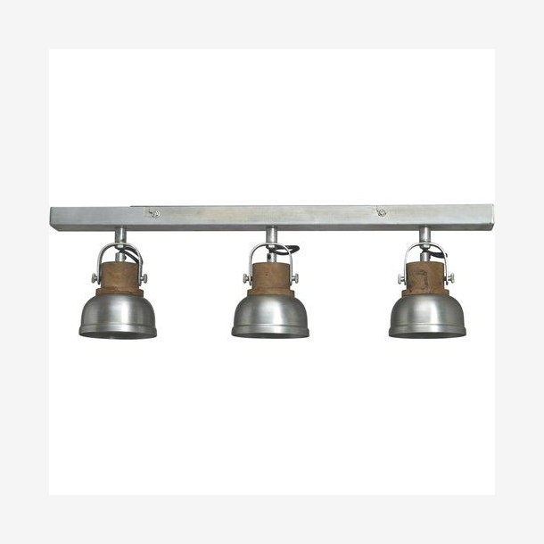 PR HOME - Rutland Trippel Loftlampe, Slv, 60cm.