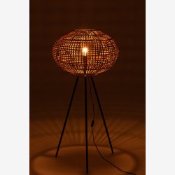 J-Line - Gulvlampe R�r/Rattan/Bambus/metal Brun/sort 61x61x133cm.