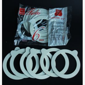 Gummiringe til henkogningsglas 6 stk. Dia: 9 cm. 