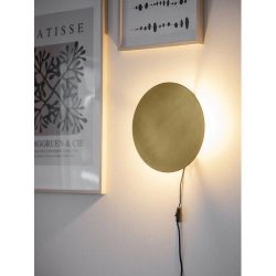 PR HOME - Fullmoon Vglampe, Guld, 25cm