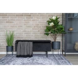 House Nordic - Watford bnk, sort velour  95x36,5x46 cm